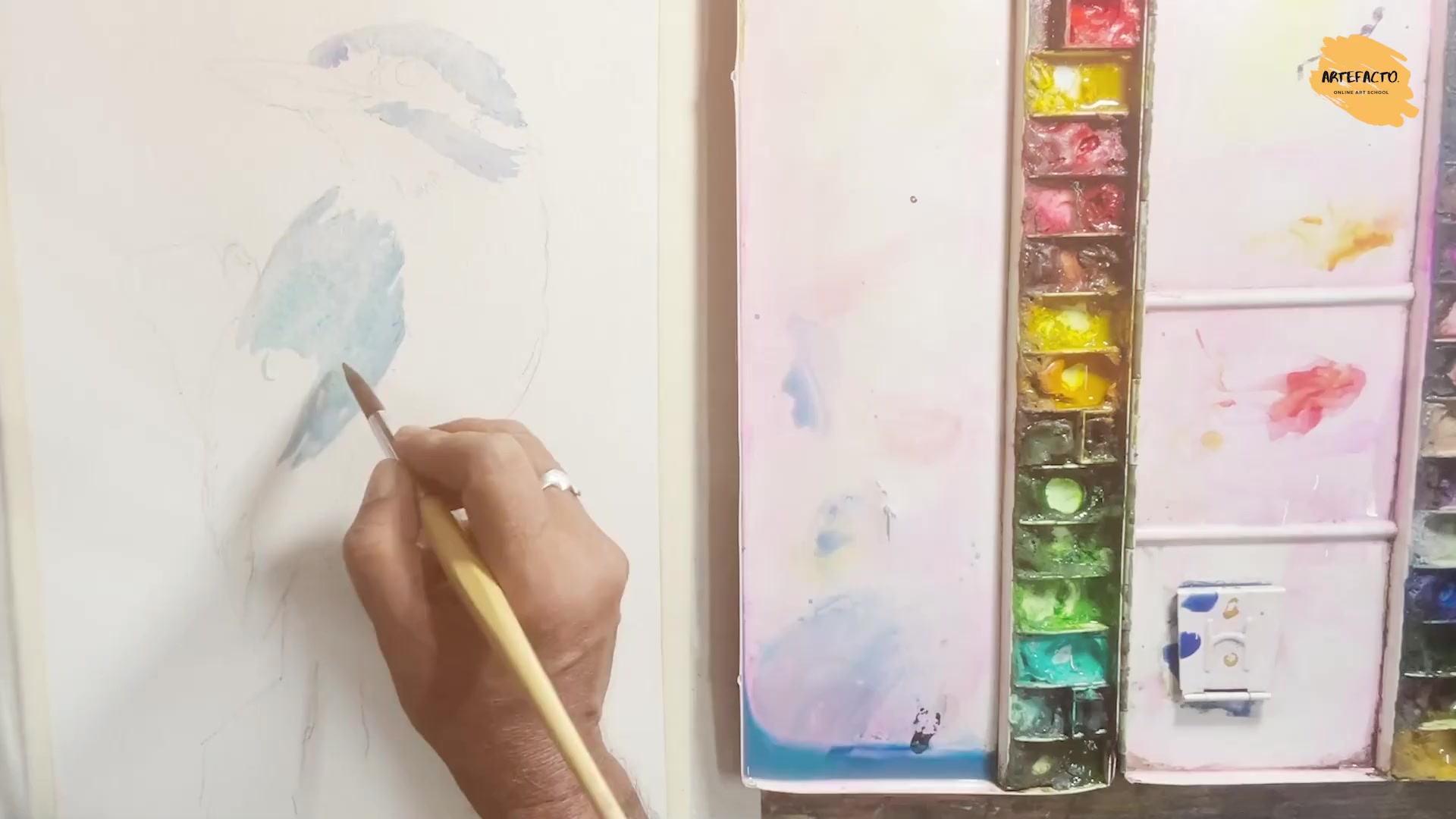 How to use Masking Fluid for Watercolor Painting - Watercolor Affair